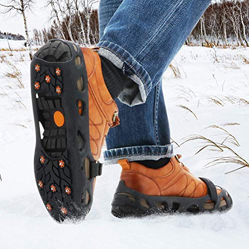 MATCC Crampons Ice Cleats Snow Traction Cleats Spikes Crampons Ice