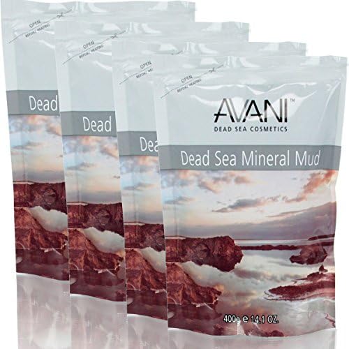 AVANI Classics Dead Sea Mineral Mud | Rich with Magnesium, Potassium, Calcium, Bromide | Cleanses and Purifies Skin | Improves Circulation & Reduces Muscle Tension - 14.1 oz. (4-pack)