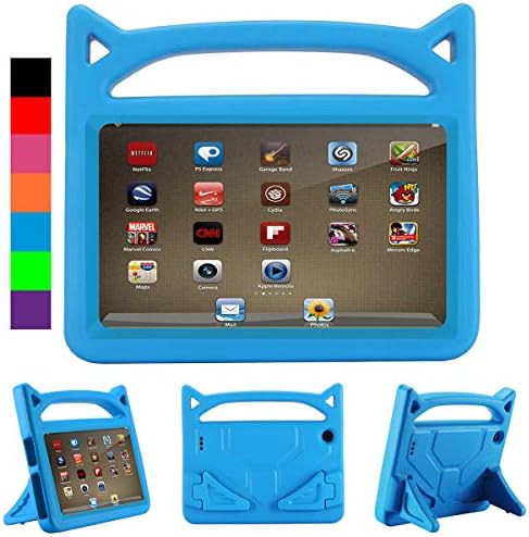 Riaour All-New H D 8 Kids Case, H D 8 Tablet Case 2018, (Compatible with 6th / 7th and 8th Generation,2016/2017 and 2018 Releases)(New-Blue)