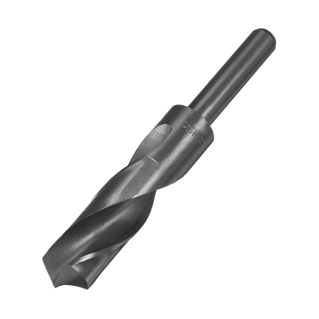 sourcing map Reduced Shank Drill Bit 23mm Black Nitride Coated with 1/2 Inch Straight Shank, High Speed Steel HSS 9341 Twist Drill Bit for Stainless Steel Alloy Metal Plastic