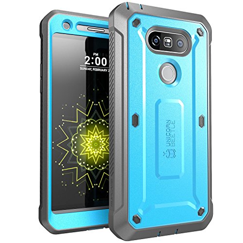 LG G5 Case, SUPCASE Full-body Rugged Holster Case with Built-in Screen Protector for LG G5 2016 Release, Unicorn Beetle PRO Series - Retail Package (Blue/Black)