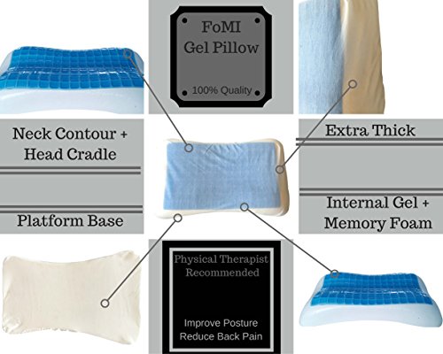Memory Foam Contour Gel Topped Pillow By Fomi Care Orthopedic