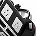 Safemore Power Strip 6-Outlet and 4 Smart USB Charging Station with 6.5-Feet Cord (Black+White)