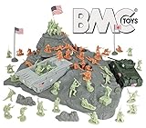 BMC WW2 Iwo Jima Plastic Army Men - Island, Tanks & Soldiers 60pc Playset