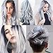 VOLLUCK Silver Gray Hair Coloring Wax Temporary Hair Clay Pomades 4.23 oz,Natural Hair Dye Material Disposable Hair Styling Clay Ash for Cosplay, Halloween, Party