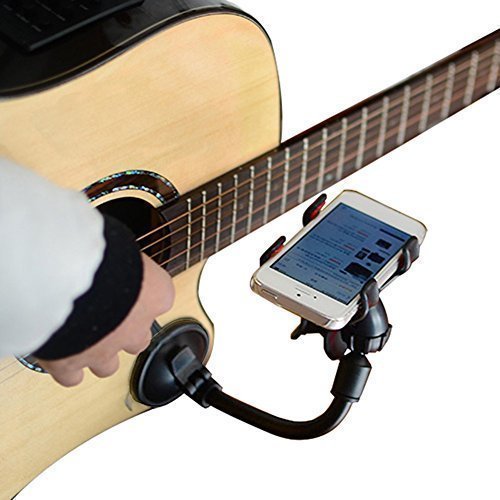 LMS Guitar Sidekick Universal Smartphone Support Phone Holder for iPhone 6s Plus 6s 5s 5c Samsung Galaxy S6 Edge Plus S6 S5 S4 Note 5 4 LG (Renewed)