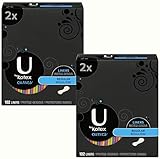 U By Kotex Curves Regular Liners, Unscented, 102 Count, (Pack of 2)