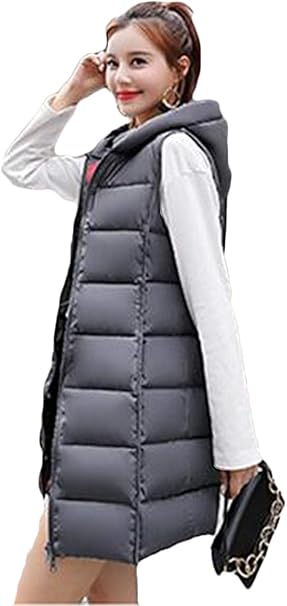 Amazon ジャング ロング丈 中綿ベスト 迷彩柄 パーカー リバーシブル ダウンベスト カジュアル フード付き レディース コート チョッキ ベスト 通販