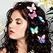 18 Pieces Butterfly Hair Clips Glitter Barrettes Butterfly Snap Hair Clips for Teens Women Hair Accessories (Style Set 1)