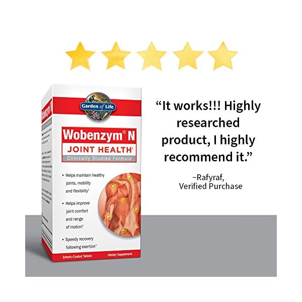 Garden of Life Joint Supplement for Men and Women Wobenzym N Systemic