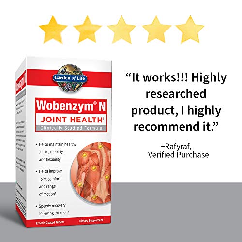 Garden of Life Joint Supplement for Men and Women Wobenzym N Systemic