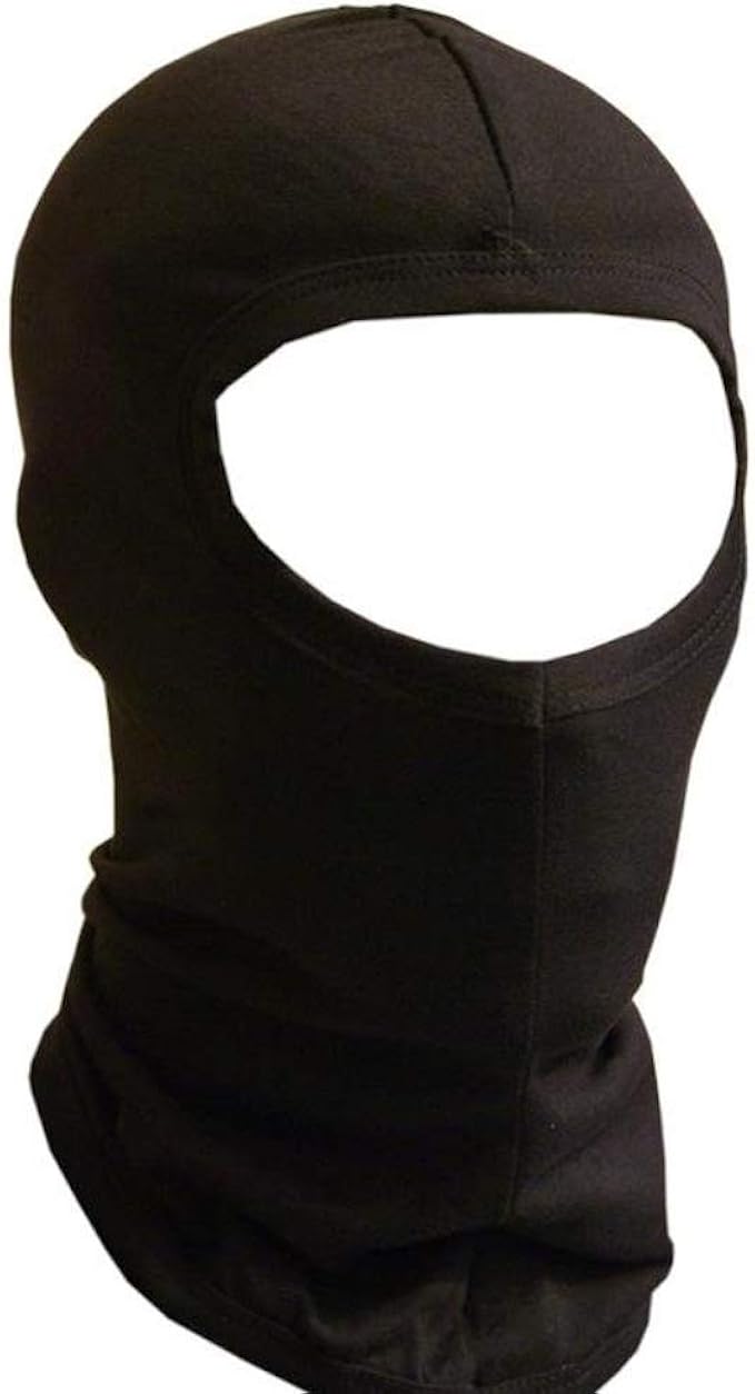 Jasmine Silk Pure Silk Black Balaclava Thermal Under Helmet Protection