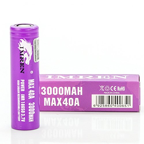 Imren 3000MAH 40A IMR 18650 3.7V FT authentic original flat top high drain battery batteries by V Force