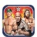 WWE Deluxe Party Supply Pack for 16 Guests featuring The Rock, John Cena, Rey Mysterio, and Daniel Bryan.
