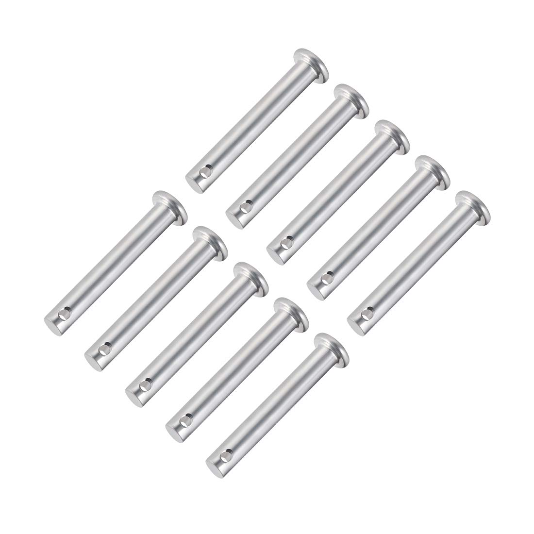 sourcing map Single Hole Clevis Pins,6mm x 40mm Head Zinc-Plating Steel 10 Pcs