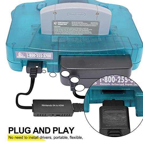 Nintendo64 To HDMI Converter, HD Link Cable N64 To a New HDMI TV, Plug