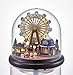 DIY Mini Glassball Wooden Dollhouse Miniature Kit with LED Idea Gift Travel world Series--Ferris Wheel