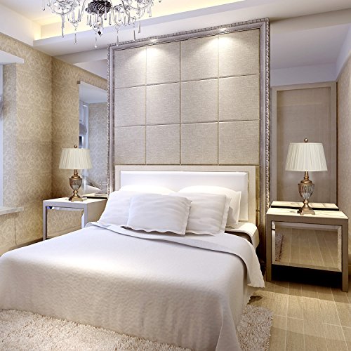Table Lamp,Topotdor Berg Crystal Antique Brass Linen Shade Table Lamps,Set of 2(Gold Table Lamp) - Thumbnail 4