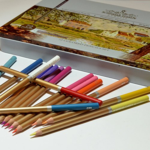 Professional Premium numbered 72 Colored Pencils Set By Schpirerr