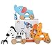 Wooden Pull Along Toy Set of 3- Beautiful Giraffe, Elephant & Zebra Pull Along Toy for Baby Boy & Girl- The Best Toy for 1-Year Olds and up- Outdoor & Indoor Toy for Babies & Toddlers- Child Safe Toy