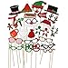 Unomor Happy Thanksgiving Photo Booth Props for Fall Party Supplies - 38PCS (Christmas Photo Booth Props)