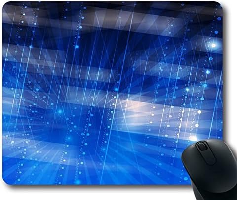 Bu Gua Mouse Pad with Wallpaper Elevator Blue Dark Light Pattern Non-Slip Neoprene Rubber Standard Size 9 Inch(220mm) X 7 Inch(180mm) X 1/8 Inch(3mm) Desktop Mousepad Laptop Mousepads Comfortable Computer Mouse Mat