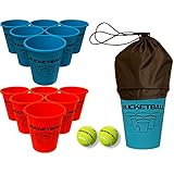 BucketBall Game Set (12 Buckets, 2 Game Balls, Tote Bag and Instructions)