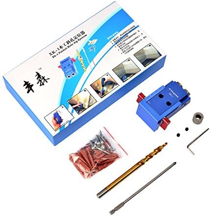 SHUOGOU Mini Pocket Slant Hole Jig Kit + 9.5mm Step Drilling Bit Dowelling Jig Wood Work Tool Set