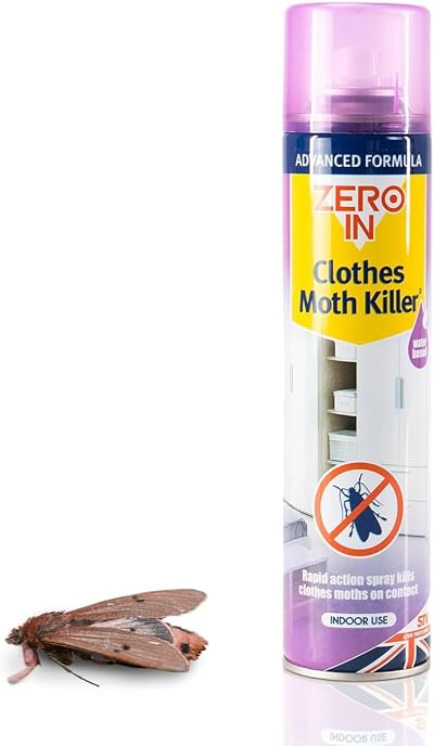 Quebec Clothes Moth Killer 300ml Ready-To-Use for Wardrobes Drawers