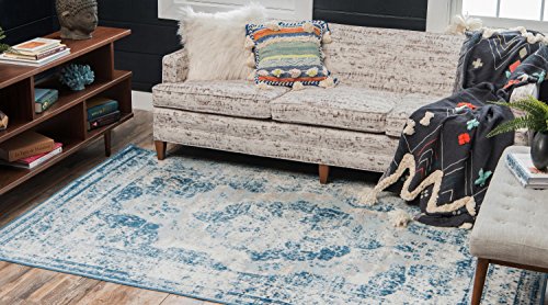 Unique Loom Sofia Collection Blue 5 x 8 Area Rug (5' x 8')