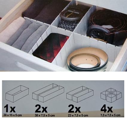 Great Ideas Drawer Organizer Pack Of 5 Dividers To Help Organise