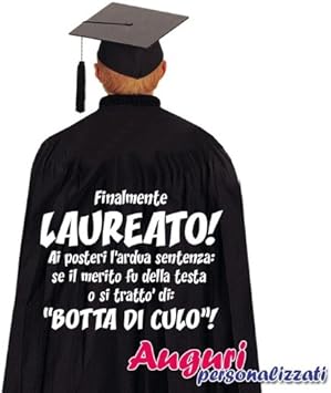 Bombo Mantello Di Laurea Divertente Ed Originale Finalmente Laureato Amazon It Giochi E Giocattoli
