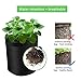 Accmor 3 Pcs Garden Potato Grow Bags with Flap and Handles Fabric Pots Heavy Duty, 7 Gallon Potato Tomato Planter Bag Vegetable Planting Bag (Black)thumb 2