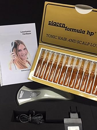 Laserkamm HairBeam + 2 x placen formula hp