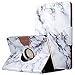 ULAK iPad 2018/2017 iPad 9.7 inch Case, iPad Case Marble, Slim Lightweight PU Leather Rotating Folio Stand Smart Case Cover with Auto Sleep/Wake Function for iPad 9.7-inch 2017/2018-Artistic Marble
