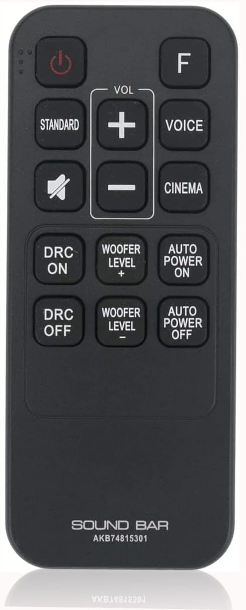 Replacement Remote Control for LG Sound bar LAS454B SH3K LAS485B SJ7 SJ9 SJ4Y SK3D SK4D SK1 LAS465B LAS160B LAC553B SPH4B-W Surround bar