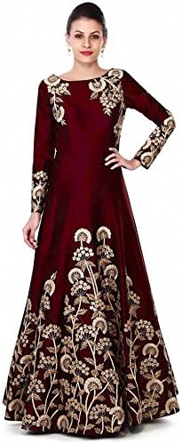 Siddeshwary Fab Women's Taffeta Silk Anarkali Gown