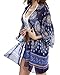 Swim,Beach Cover Up,Women Boho Chiffon Kimono Cover-ups,Cardigan for Bikini.(Free, Blue)