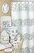 Popular Bath Sinatra Sequin Shower Curtain, White, 70x72 Inches