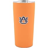 Decorvo Officially Licensed Collegiate Stainless Steel Tumbler - Double Walled Insulated Travel Tumbler with Slide Lid - 18 oz (Auburn Logo - Orange)