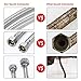 HOMEIDEAS 32-Inch Faucet Connector Braided Stainless Steel Supply Hoses With 3/8