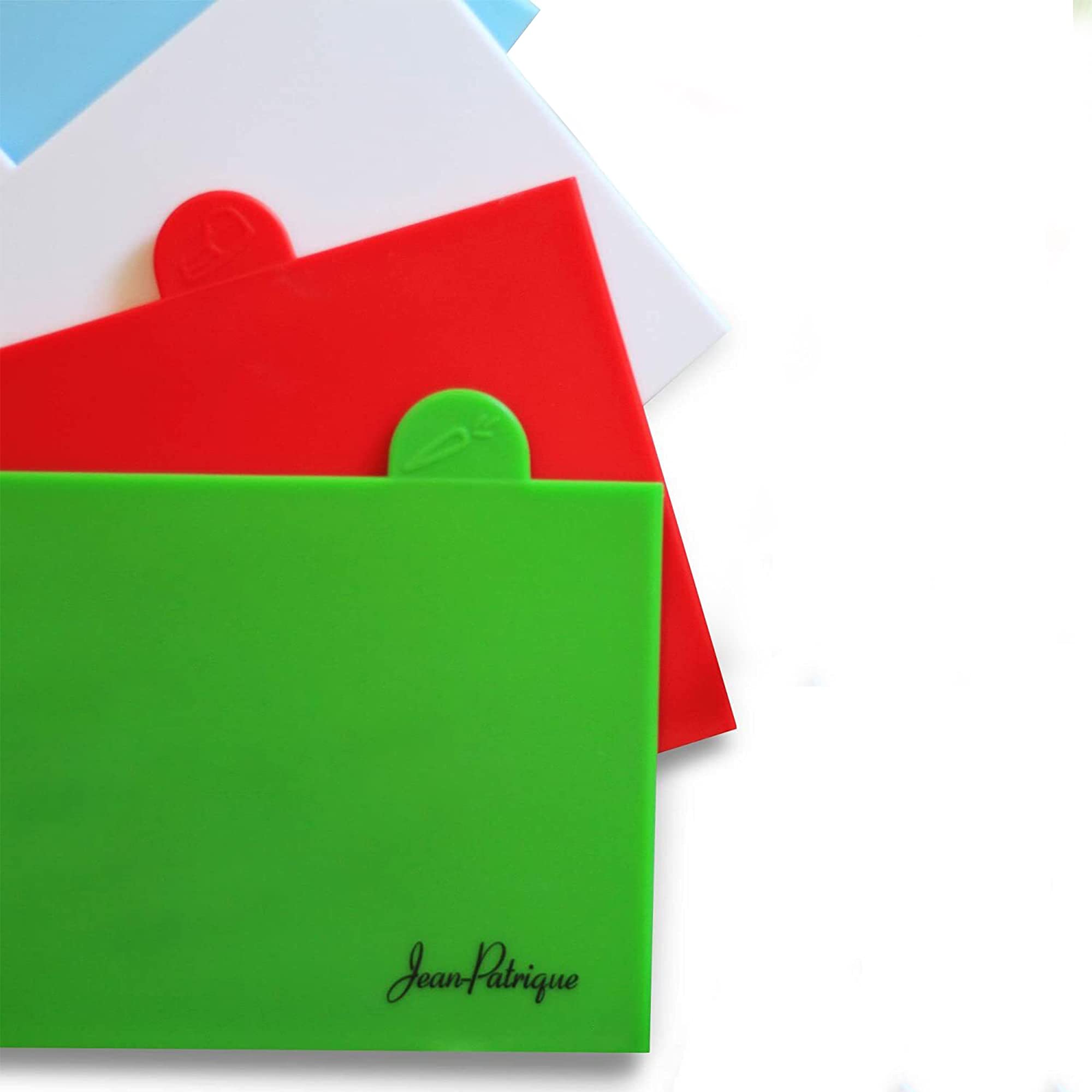 Plastic Chopping Board Set - Colour Coded | Cutting Boards Constructed from Antibacterial Polypropylene and Colour Coded to Avoid Cross-Contamination | from Jean-Patrique