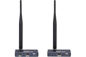 ANBER-TECH Wireless HDMI Transmitter and Receiver, 5.8GHz Wireless HDMI Extender 820Ft/ 250m Up to 1080P@60hz Video Resolution, Support laptops, PCs, Blu-ray Player, DVD, Digital Video Cameras etc