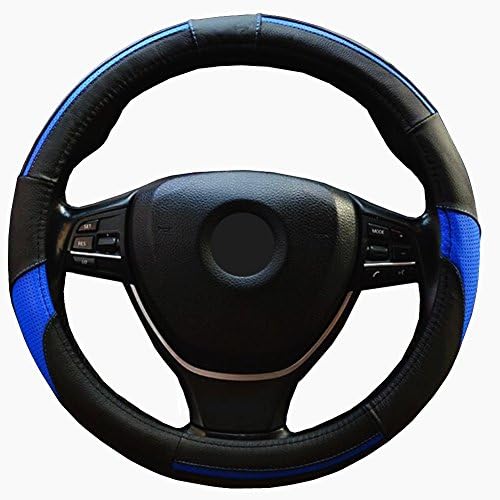 Zatooto 毎日続々入荷 車用 ハンドルカバー 軽自動車 本革 Sサイズ ステアリングカバー おしゃれ ブルー 38cm Ly100 Bl 汚れ滑り防止 四季汎用