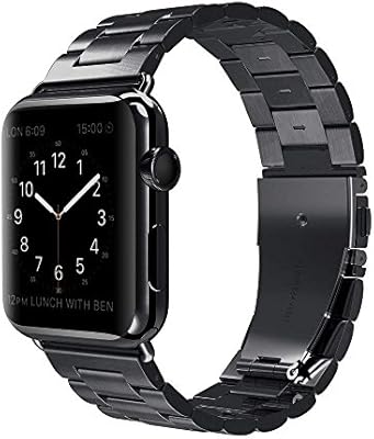 MLIYA Correa de Acero Inoxidable para Apple iWatch, Champán, 38 mm ...