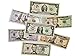 WLIFE Movie Prop Money Full Print 2 Sided 140PCS Set of:$1,$2, $5, $10, $20, $50, $100 Dollar Bills, Motion Picture Money 100 Dollar Bills Realistic Money Stacks,Copy Money Play Money That Looks Real