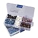 Linsoir Beads 100pcs/box 10mm Round Lava Rock Beads 5 Colors Mixed Natural Stone Beads Diffuser Jewelry Making Pack of 1 Box