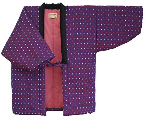 HANTEN (Cotton jacket made in Japan Kimono-style) Ladies' (Medium, 96)