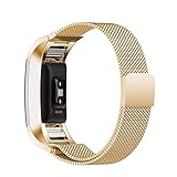 For Fitbit Charge 2 Band, CIDETTY Stainless Steel Milanese Loop Metal Bracelet Strap with Strong Magnetic Clasp for Fitbit Charge 2