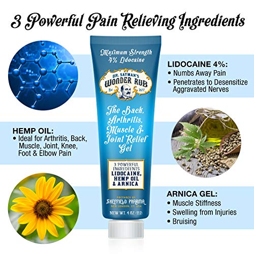 Dr. Sayman’s Wonder Rub Best Pain Relief Gel for Back, Arthritis